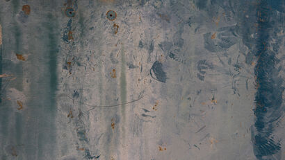 Abstract Landscape old metal door Nanning China - a Photographic Art Artowrk by Flup Janssens 